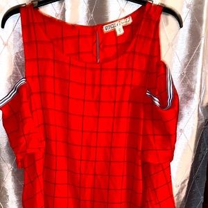 Cute cold shoulder top